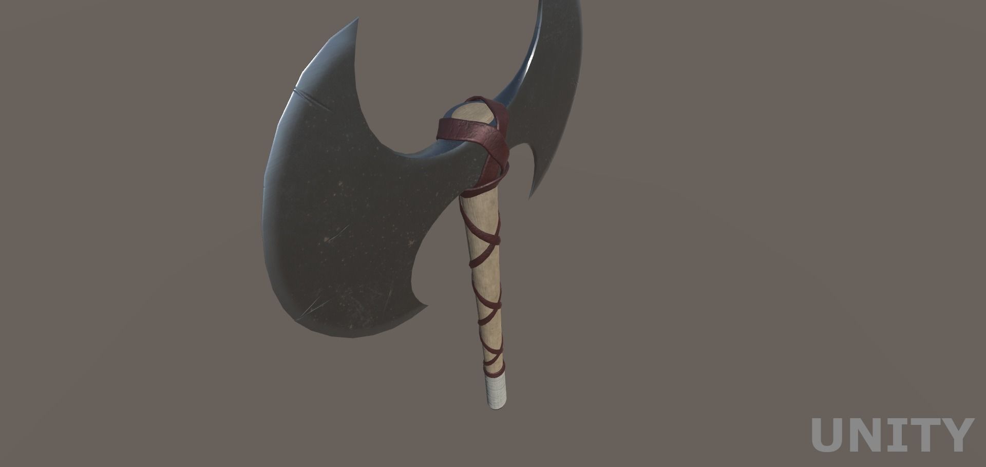 Barbarian Battle Axe Low-poly 3D model_10