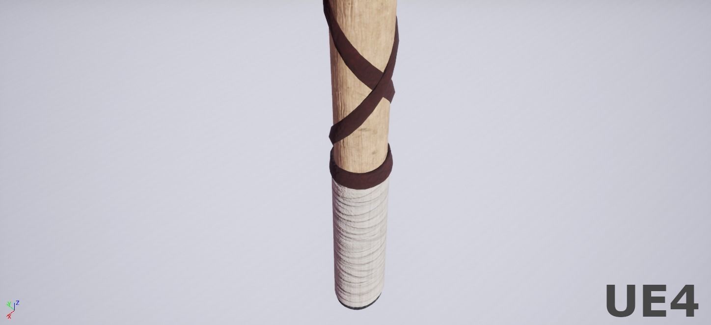 Barbarian Battle Axe Low-poly 3D model_5