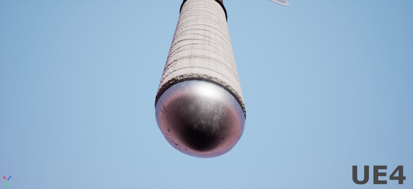 Barbarian Battle Axe Low-poly 3D model_7