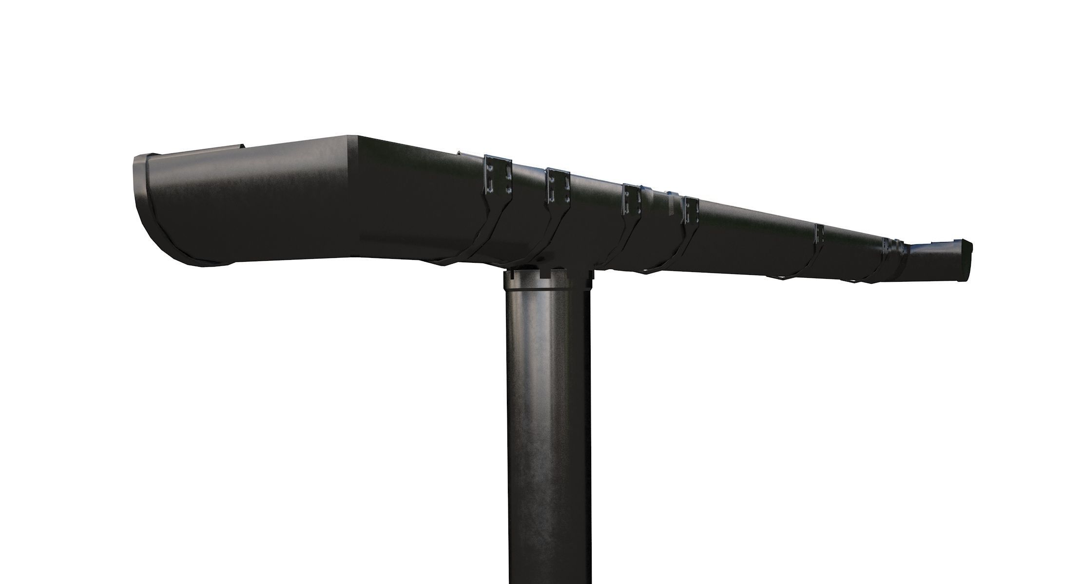 New Aluminium Gutter System PBR Low-poly 3D model_5