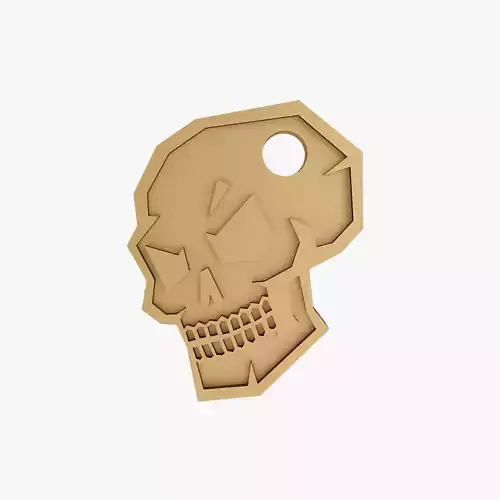 Skull keychain 3D print model