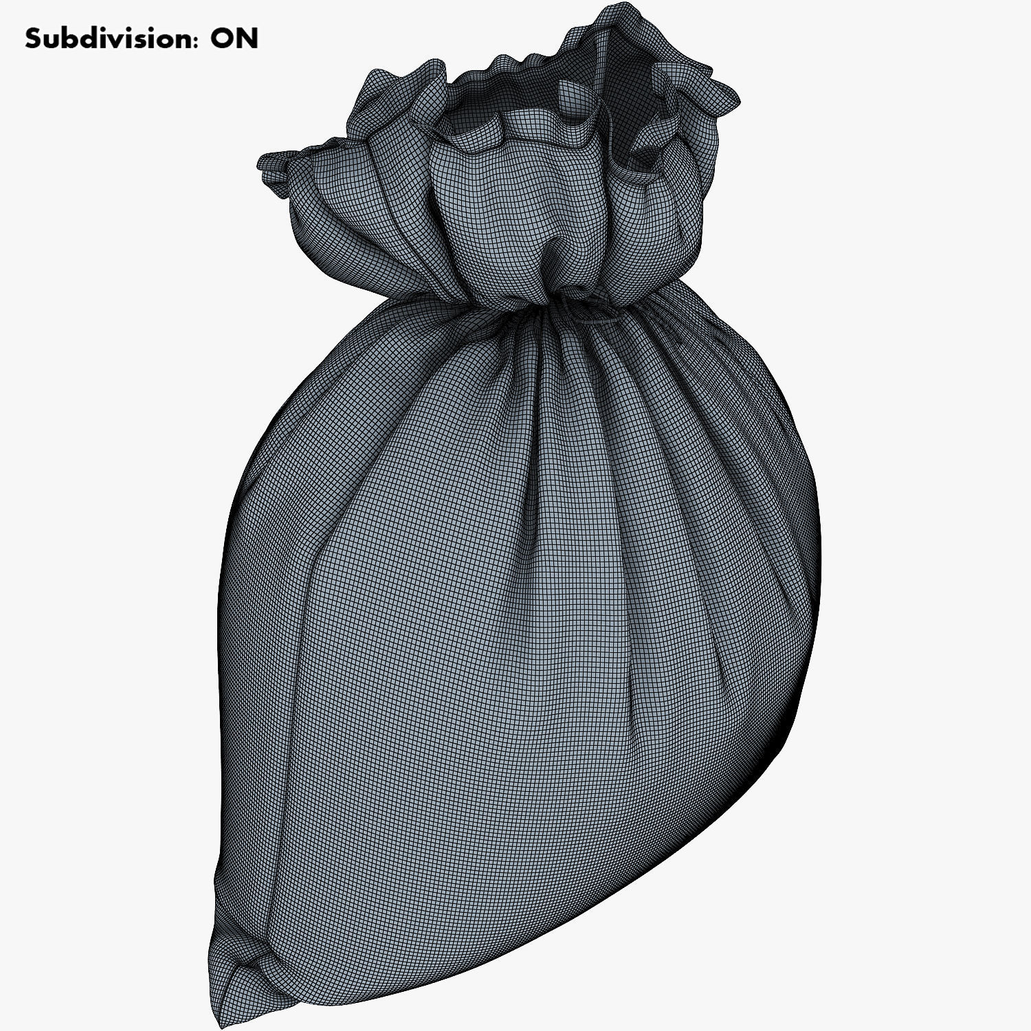 Sack v 3 burlap bag 3D model_23