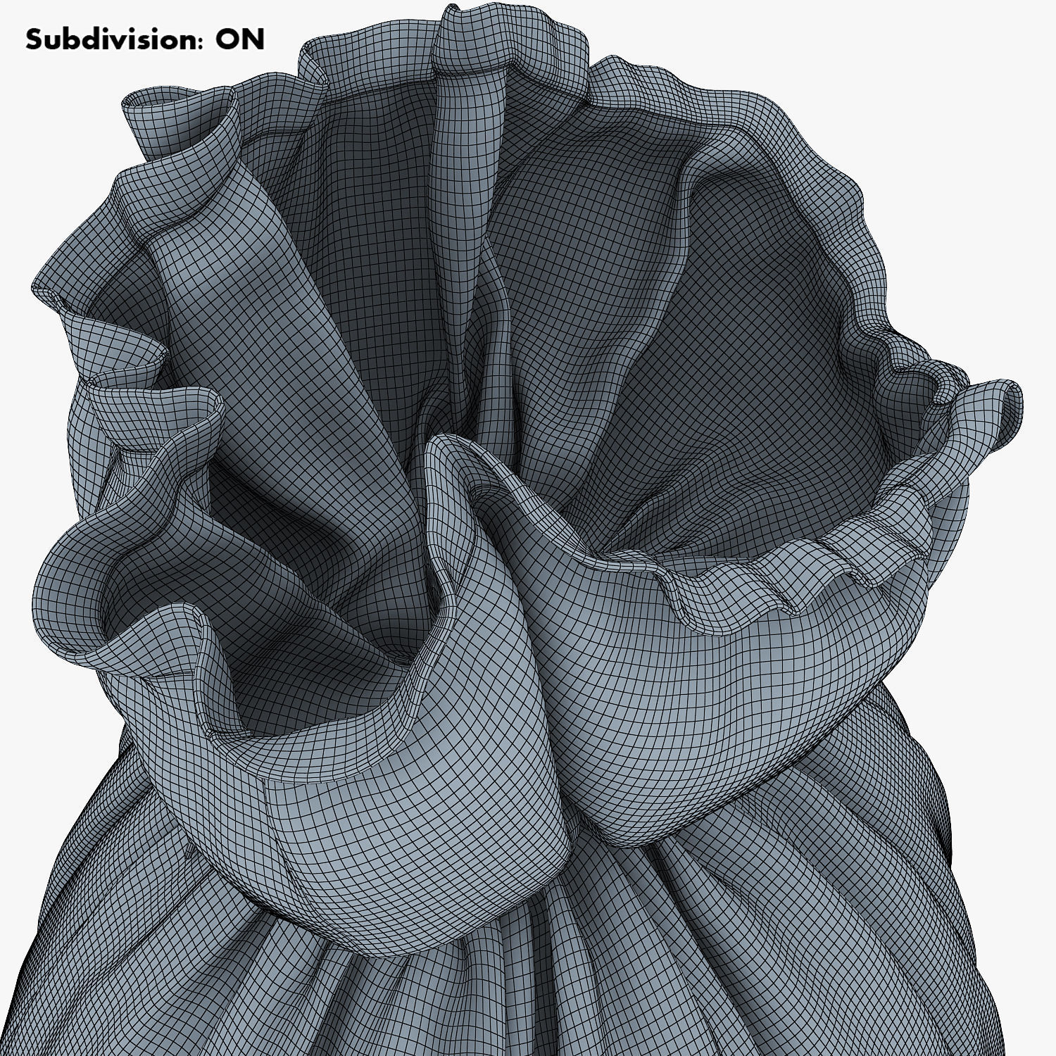 Sack v 3 burlap bag 3D model_27