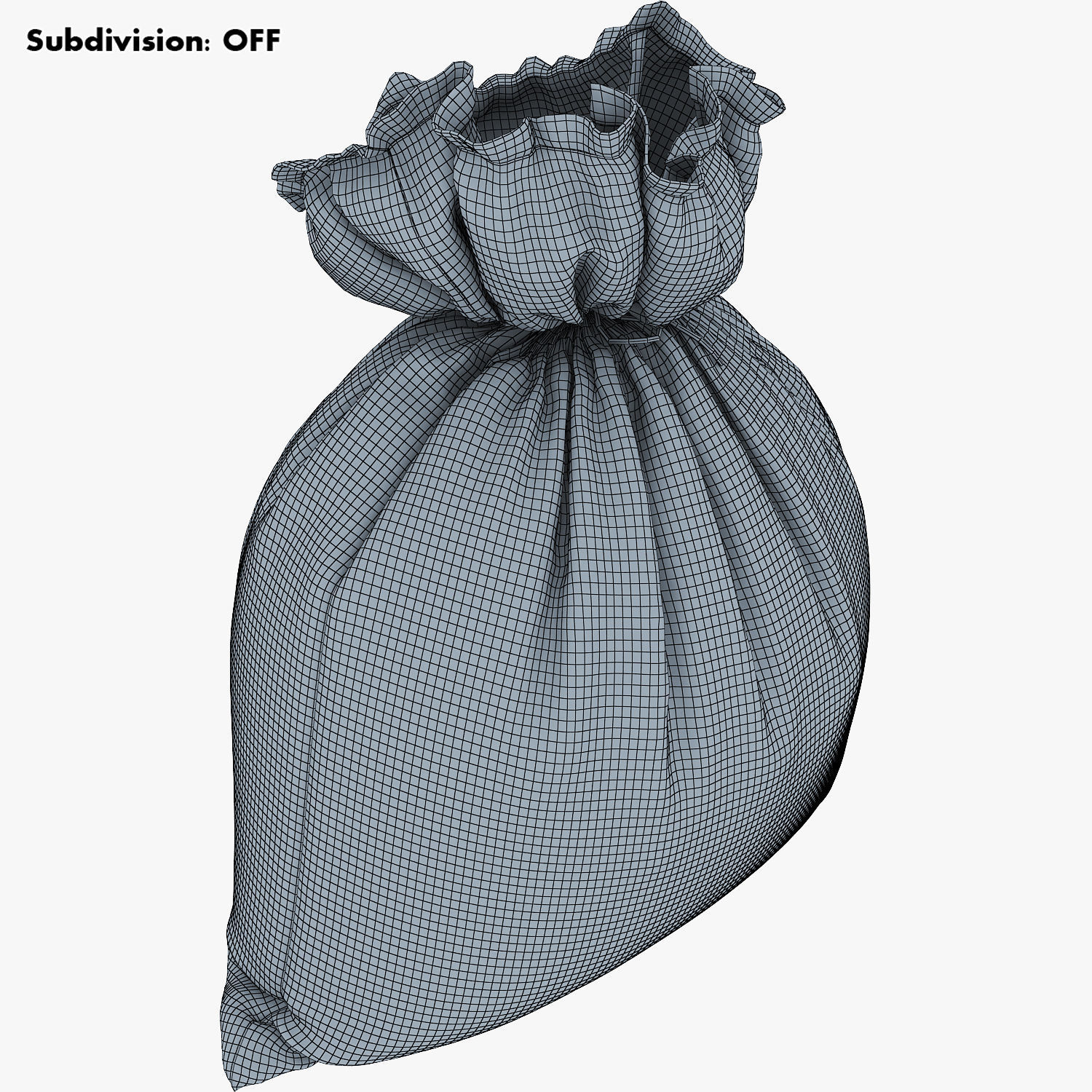 Sack v 3 burlap bag 3D model_24