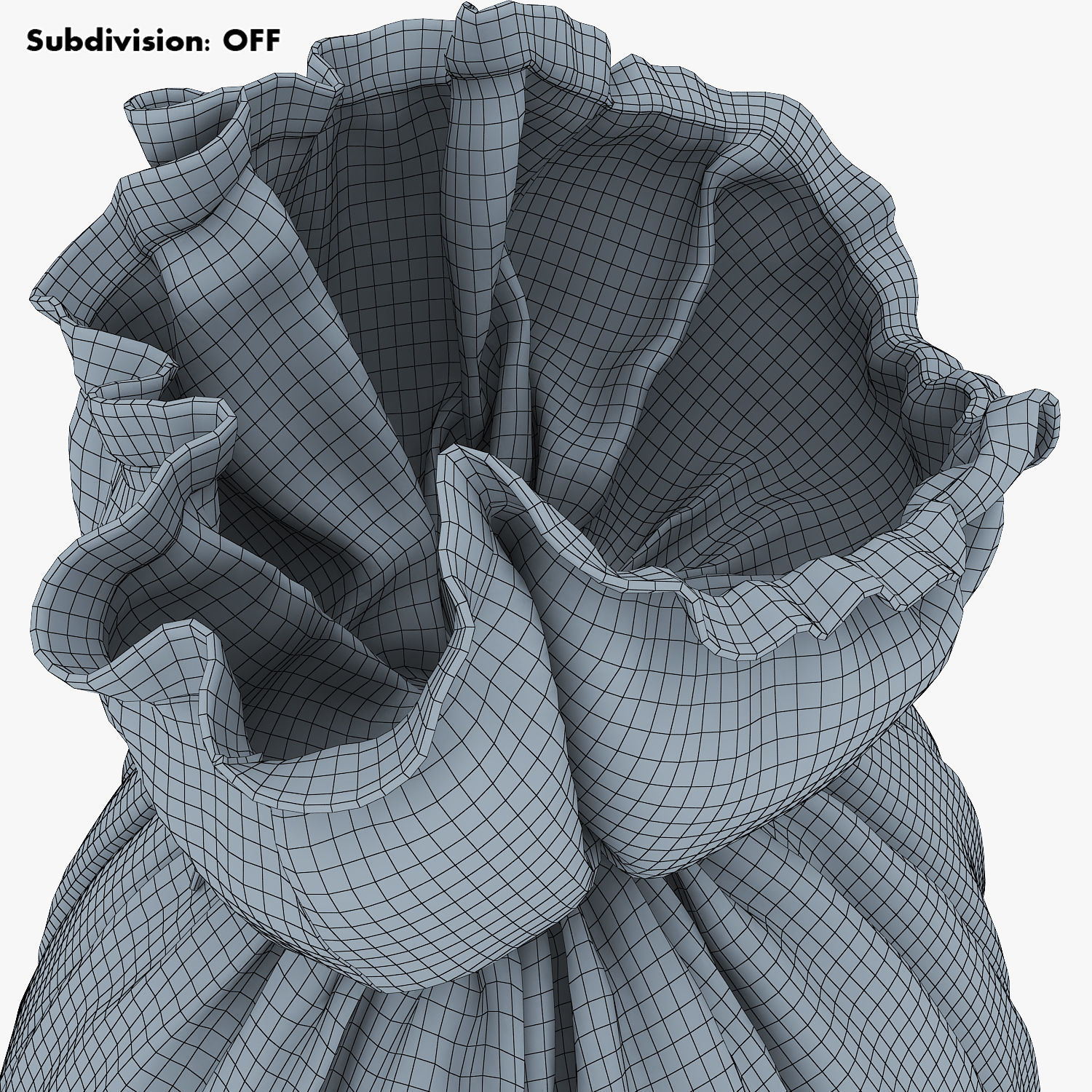 Sack v 3 burlap bag 3D model_28