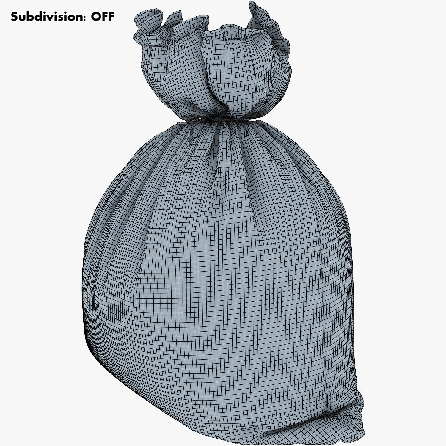 Sack v 3 burlap bag 3D model_22