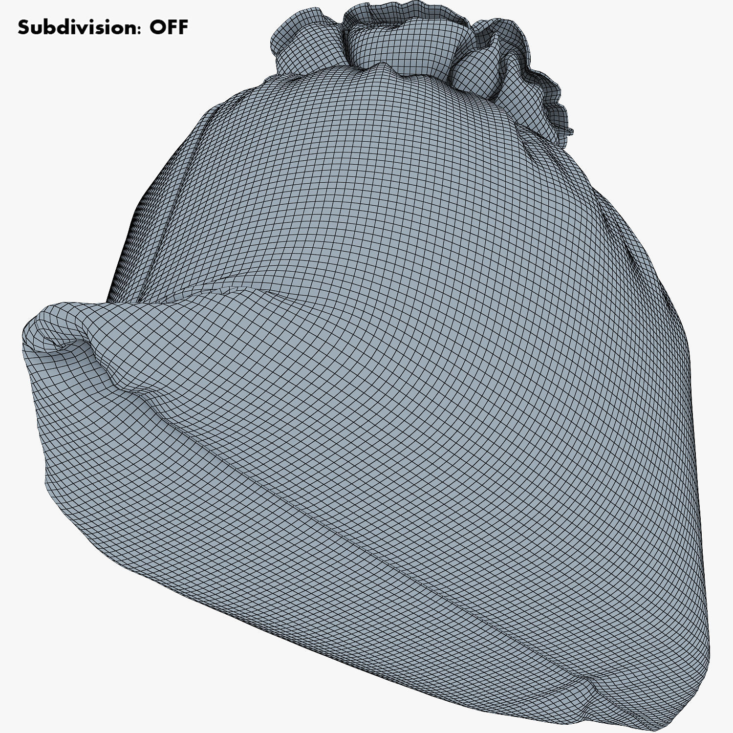 Sack v 3 burlap bag 3D model_26