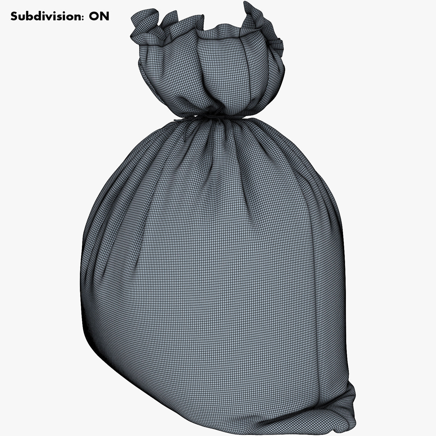 Sack v 3 burlap bag 3D model_21
