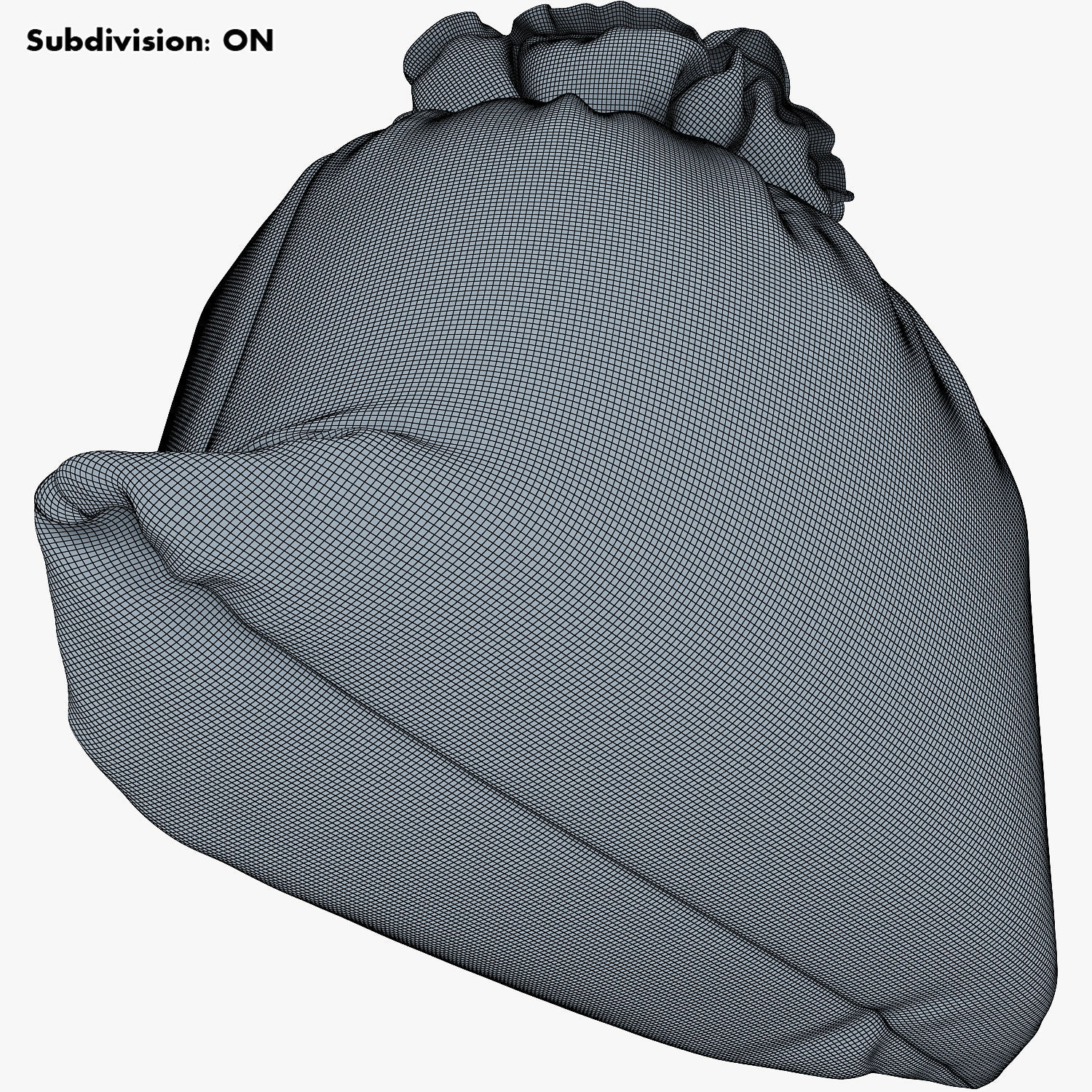 Sack v 3 burlap bag 3D model_25