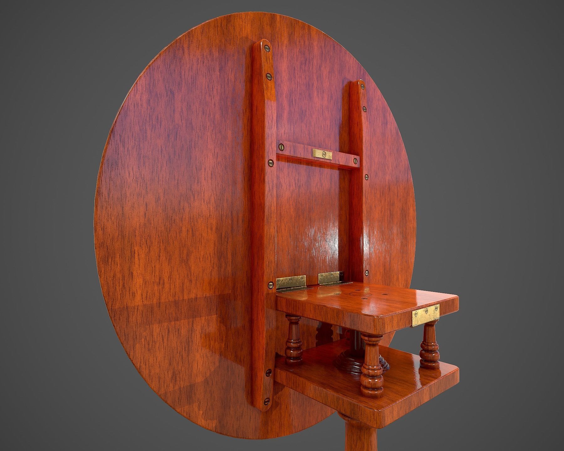 Tilt Top Table - Low Poly Low-poly 3D model_19
