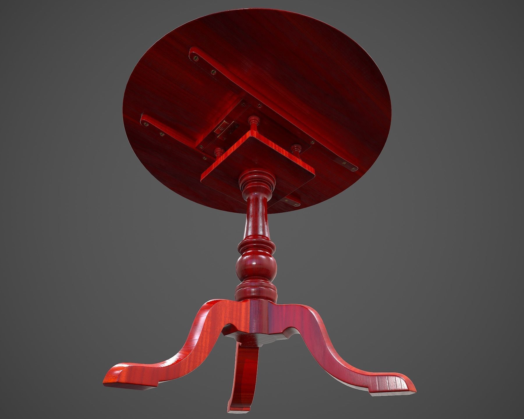 Tilt Top Table - Low Poly Low-poly 3D model_33