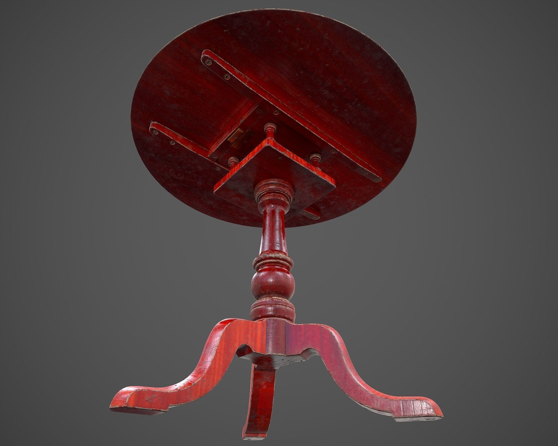 Tilt Top Table - Low Poly Low-poly 3D model_37