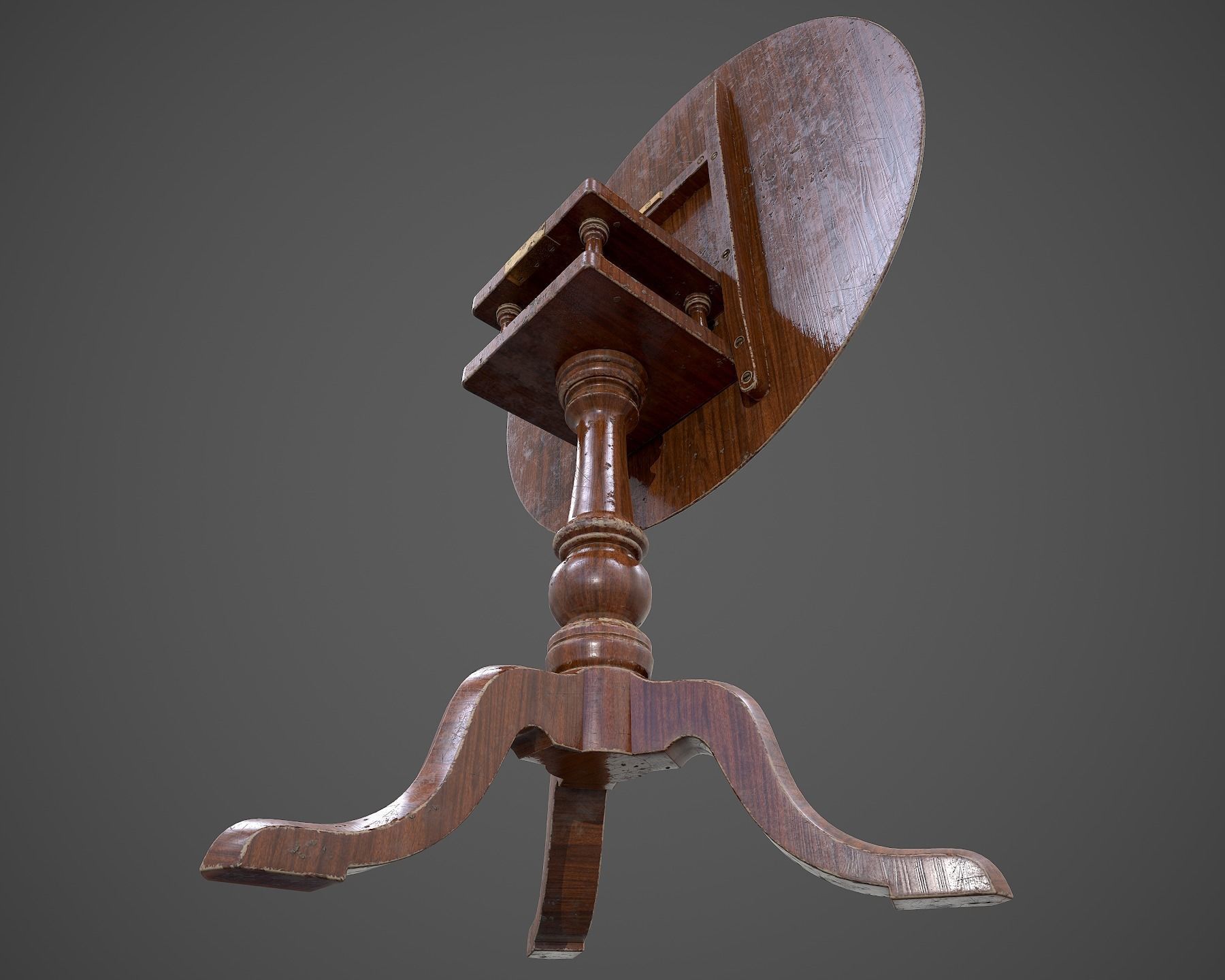 Tilt Top Table - Low Poly Low-poly 3D model_30