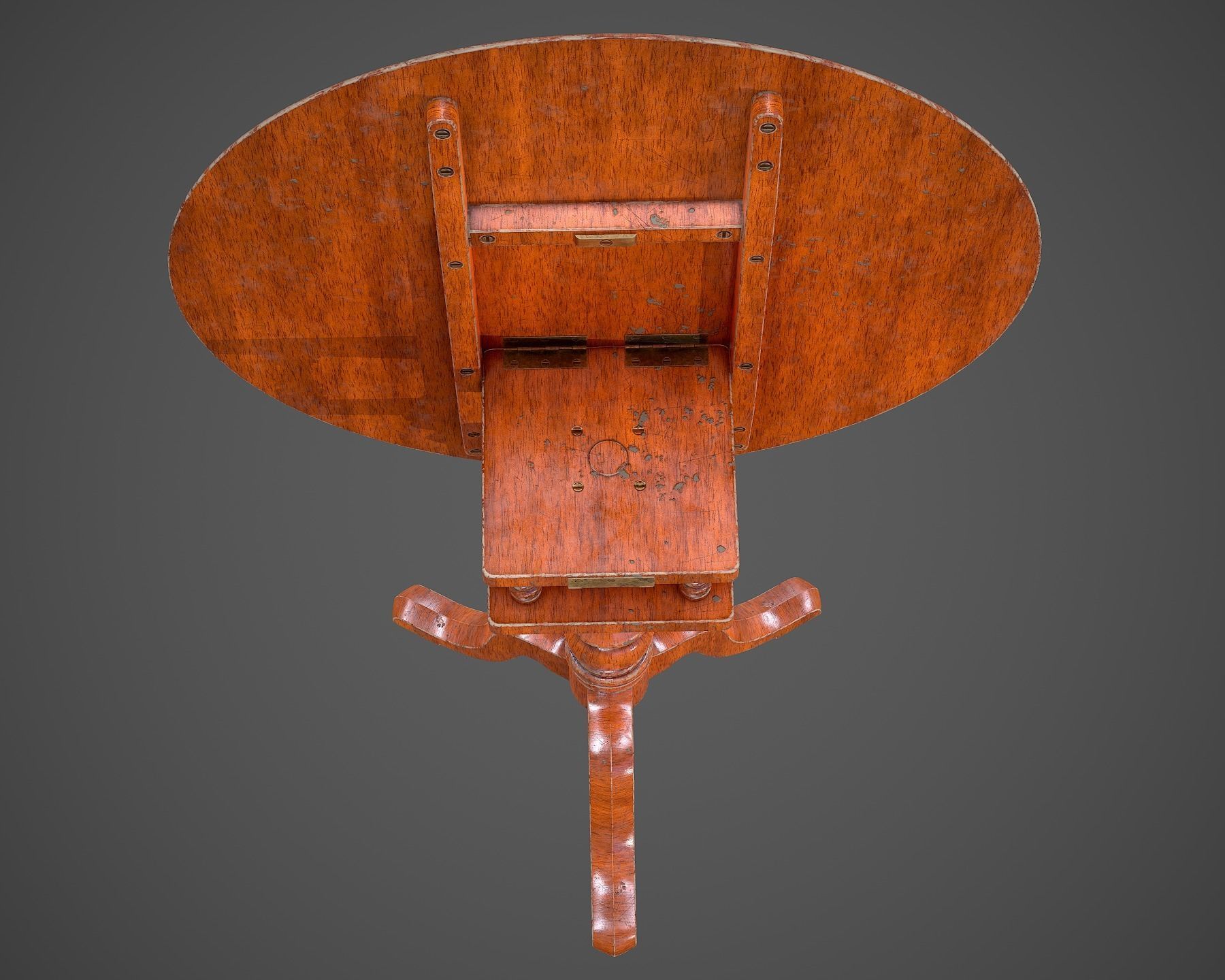 Tilt Top Table - Low Poly Low-poly 3D model_15