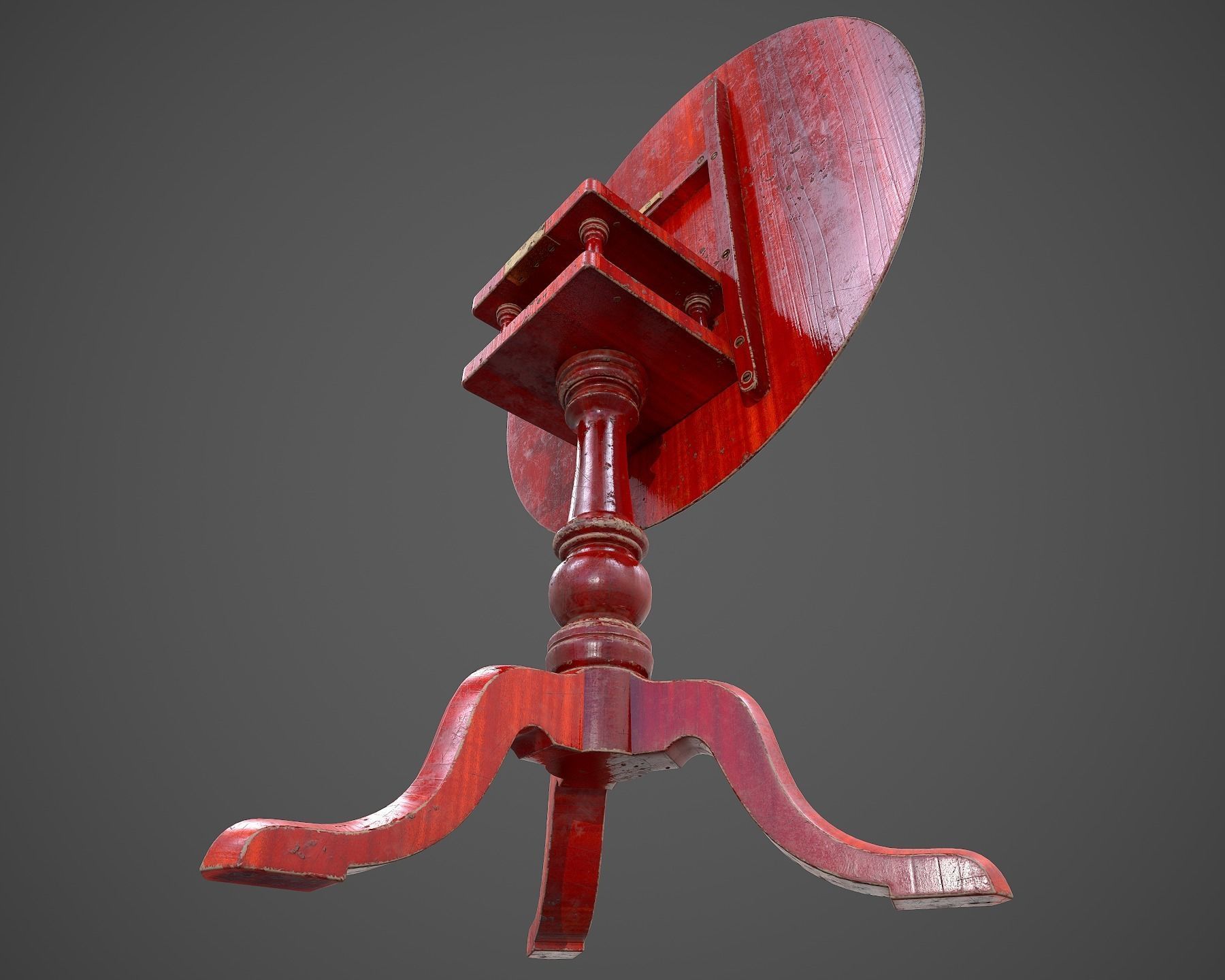 Tilt Top Table - Low Poly Low-poly 3D model_29