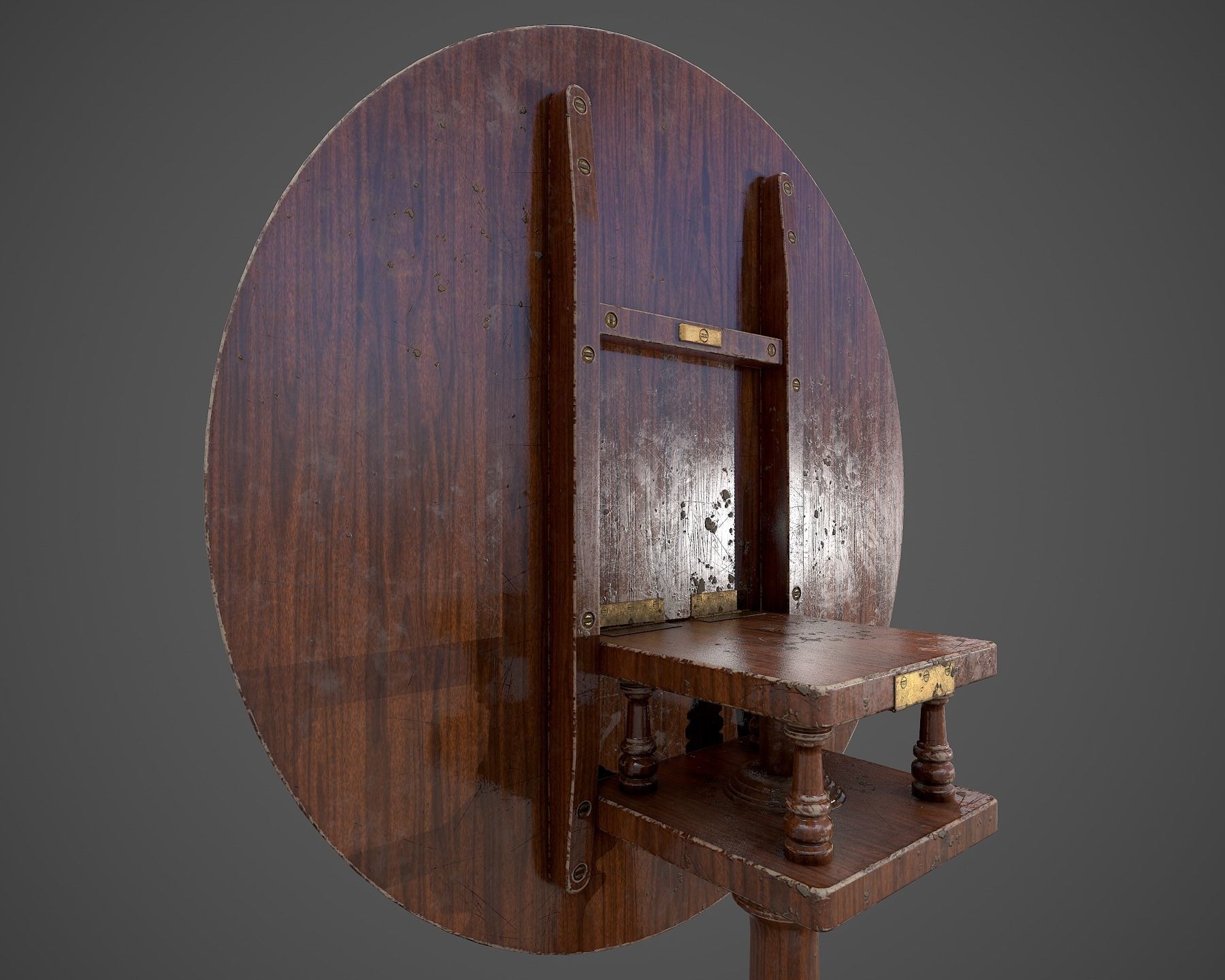 Tilt Top Table - Low Poly Low-poly 3D model_22