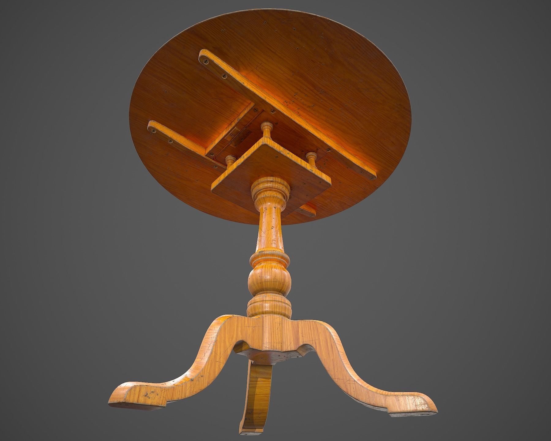 Tilt Top Table - Low Poly Low-poly 3D model_40