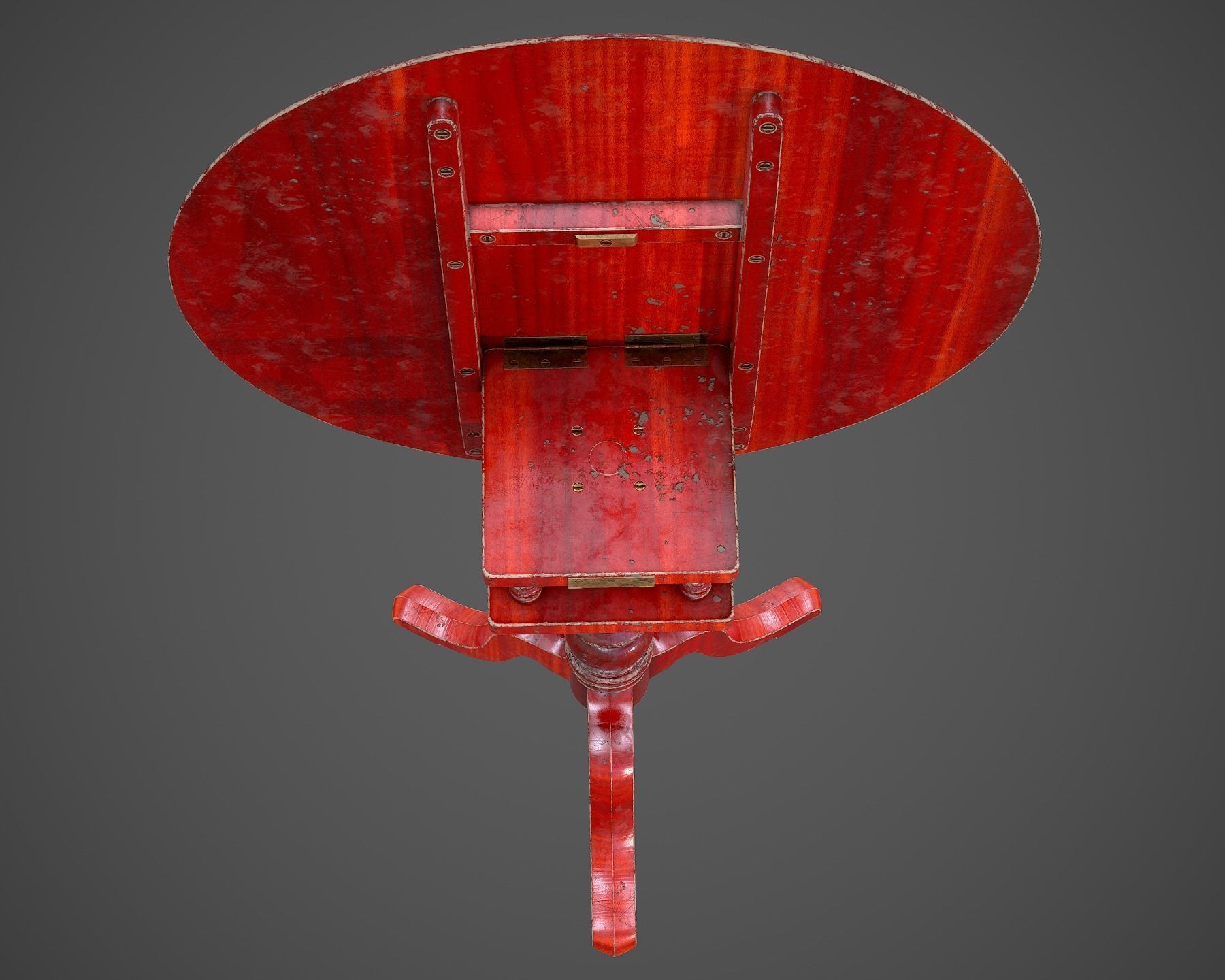 Tilt Top Table - Low Poly Low-poly 3D model_13