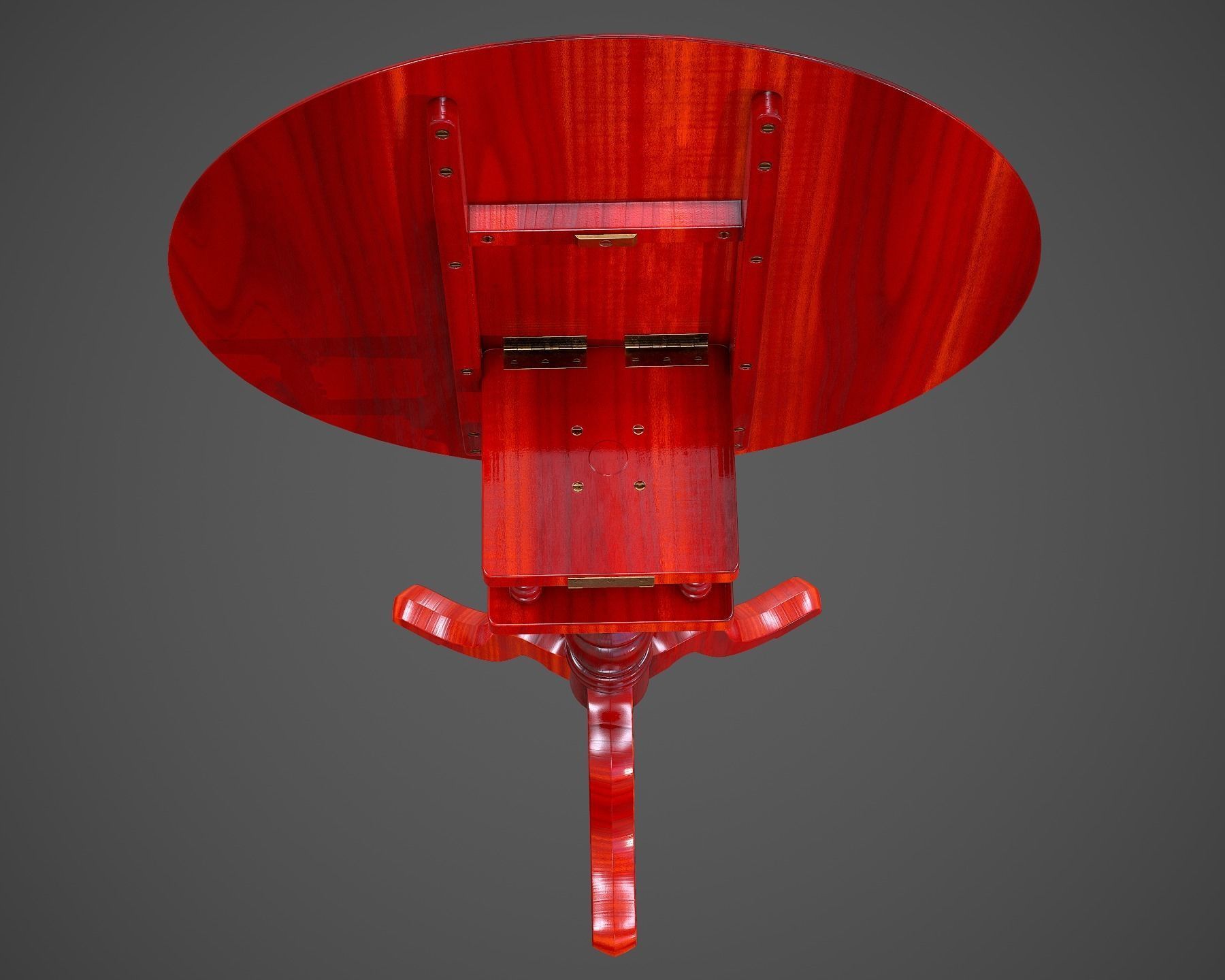 Tilt Top Table - Low Poly Low-poly 3D model_9