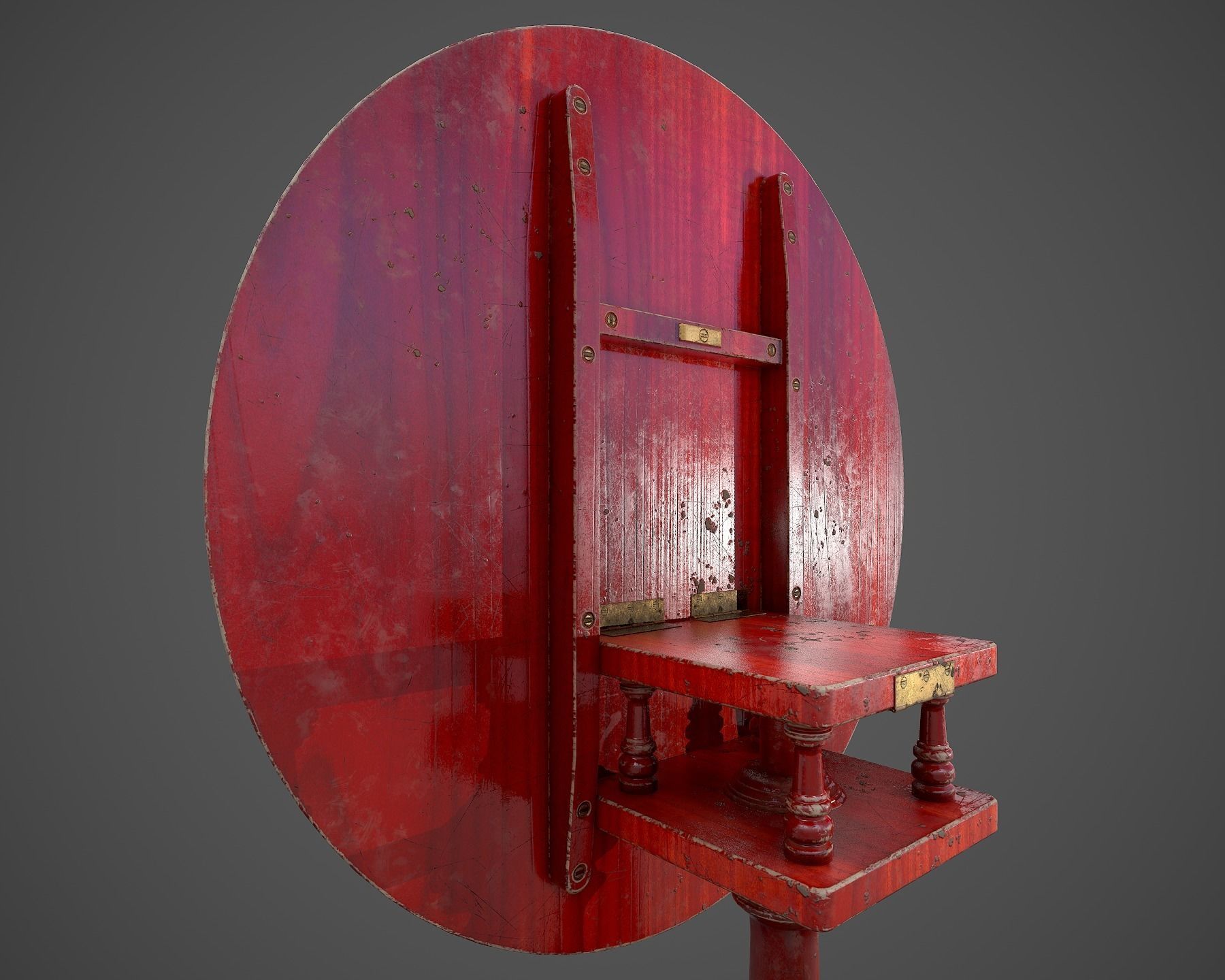 Tilt Top Table - Low Poly Low-poly 3D model_21