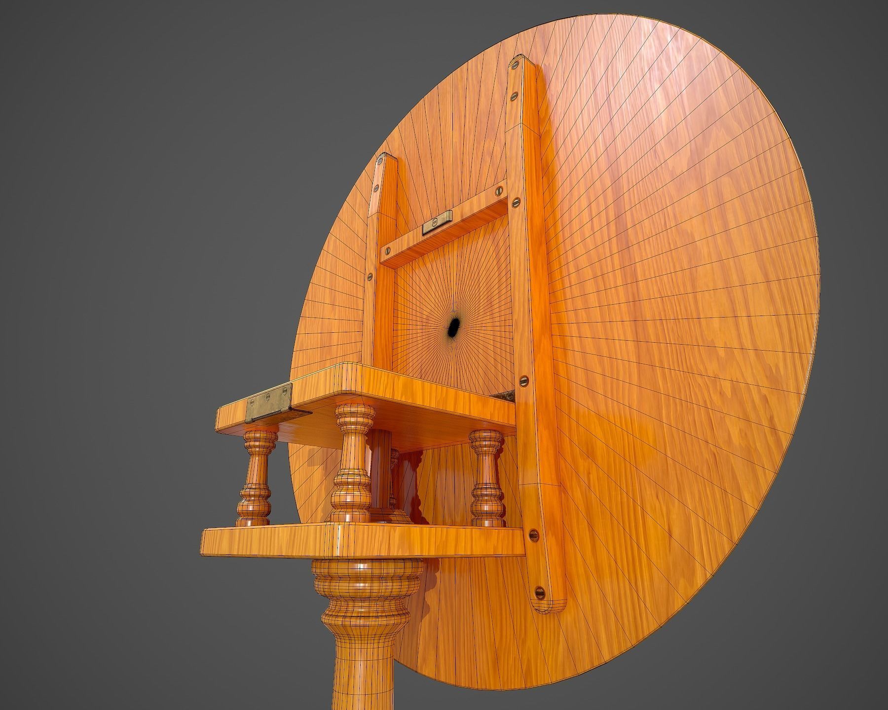 Tilt Top Table - Low Poly Low-poly 3D model_46