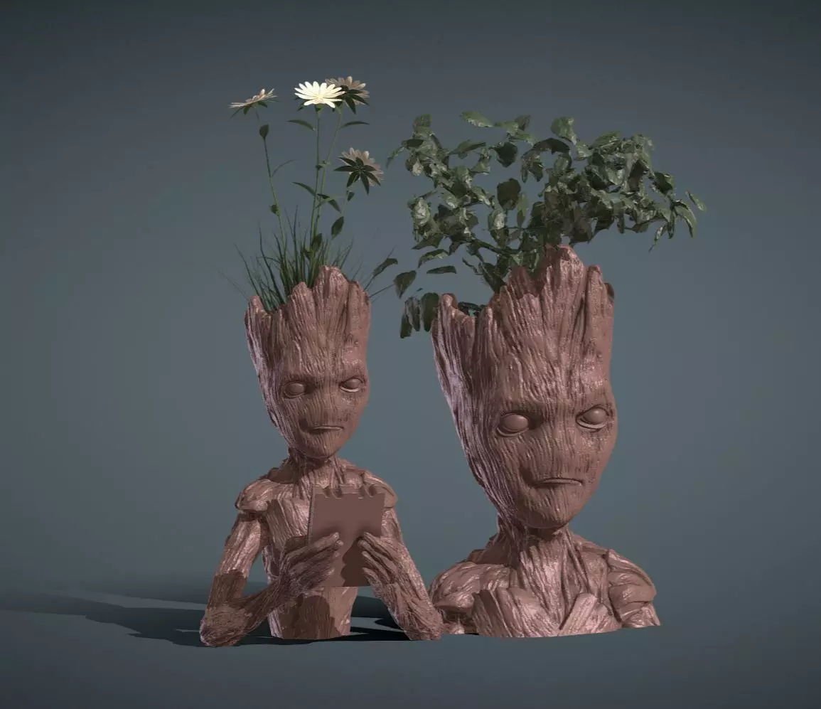 INSPIRITED MODEL IN TEENAGE GROOT VASES 3D print model