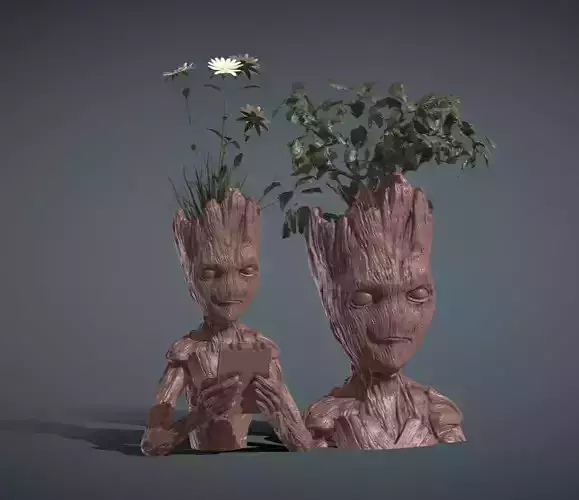 INSPIRITED MODEL IN TEENAGE GROOT VASES
