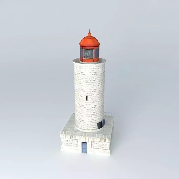 Small Stone Lighthouse Free low-poly 3D model