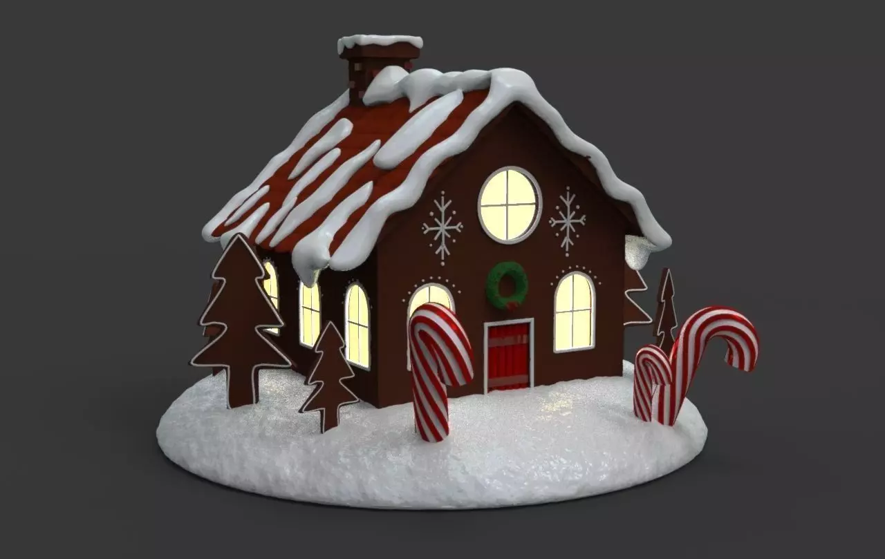 Gingerbread house 3D print model