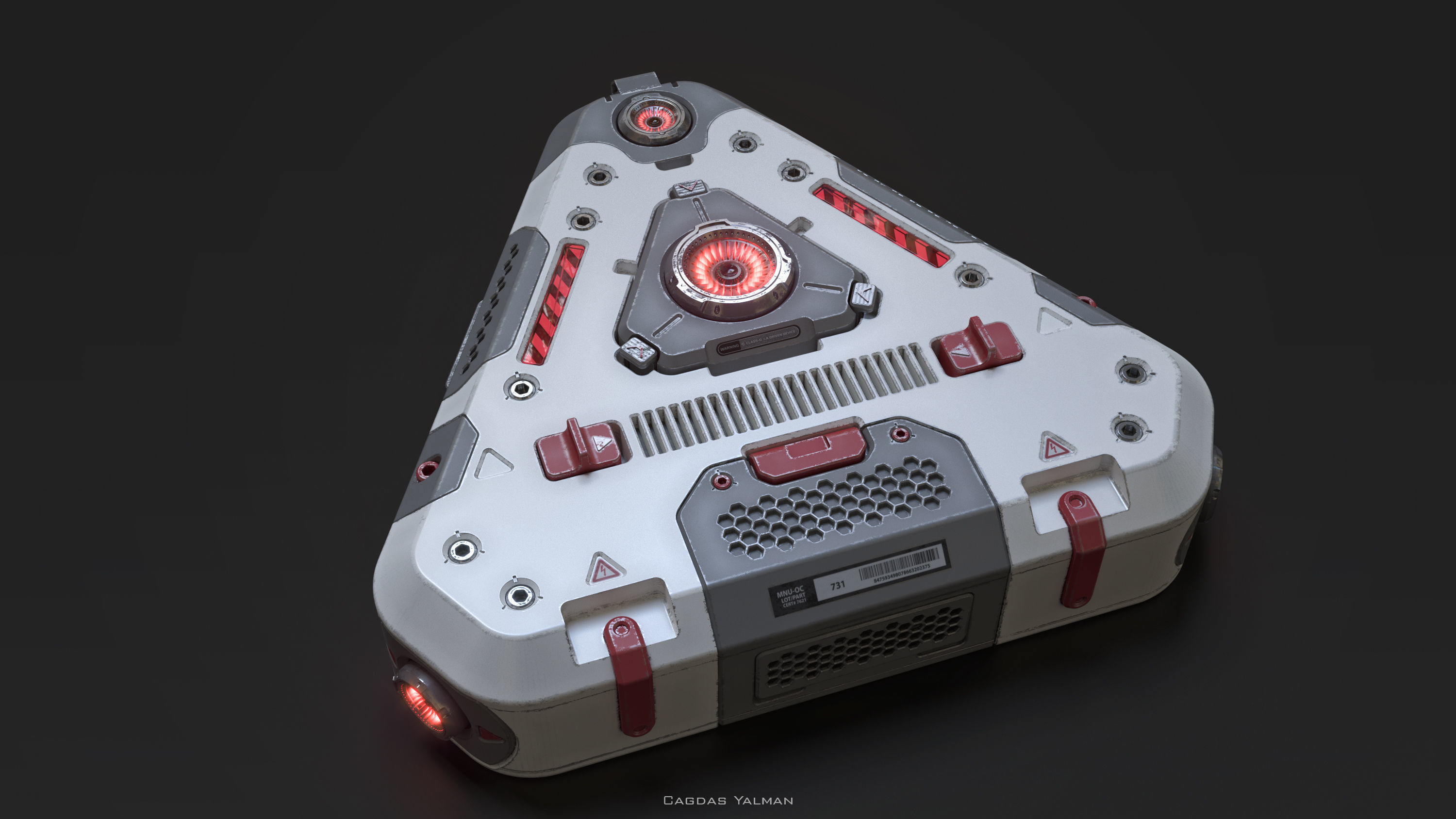 Triangle Power Cube 3D model_1