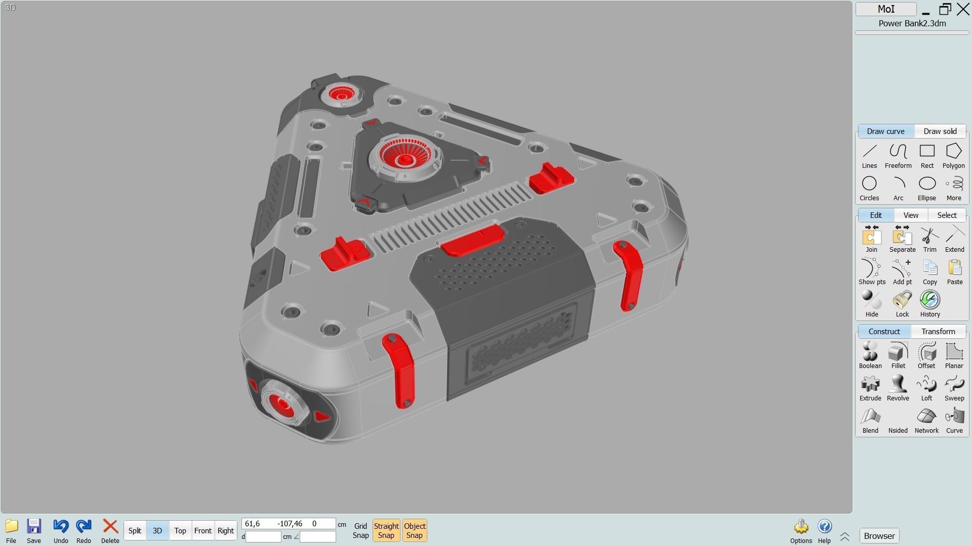 Triangle Power Cube 3D model_3