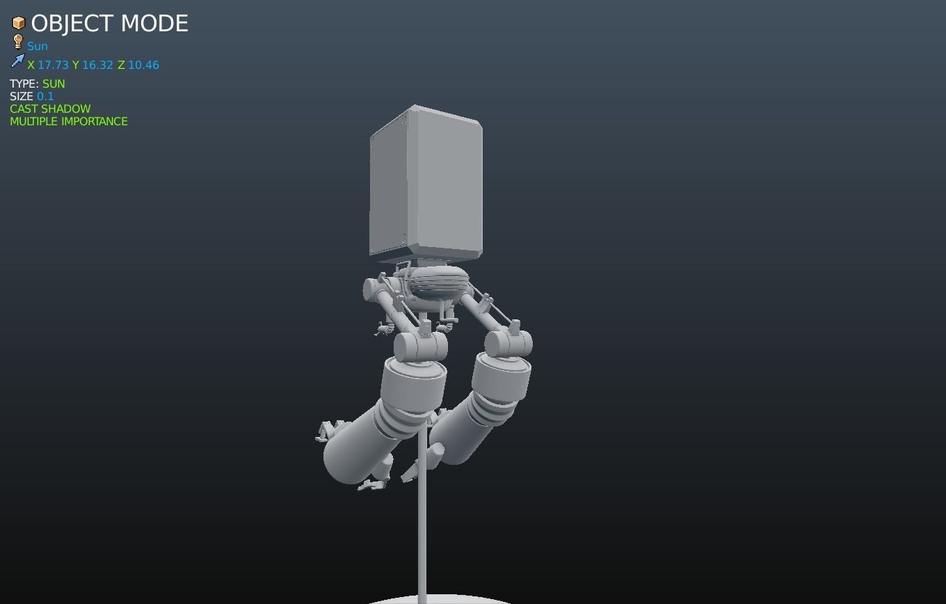Robotic Helper V1  Nier Automata  Free 3D model_4