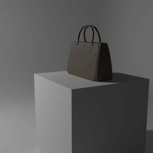 Women Leather Hand Bag Low-poly 3D model