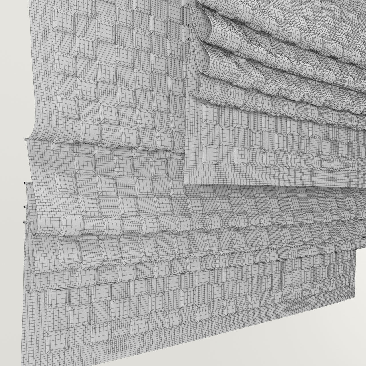 Roman shade c 3D model_4