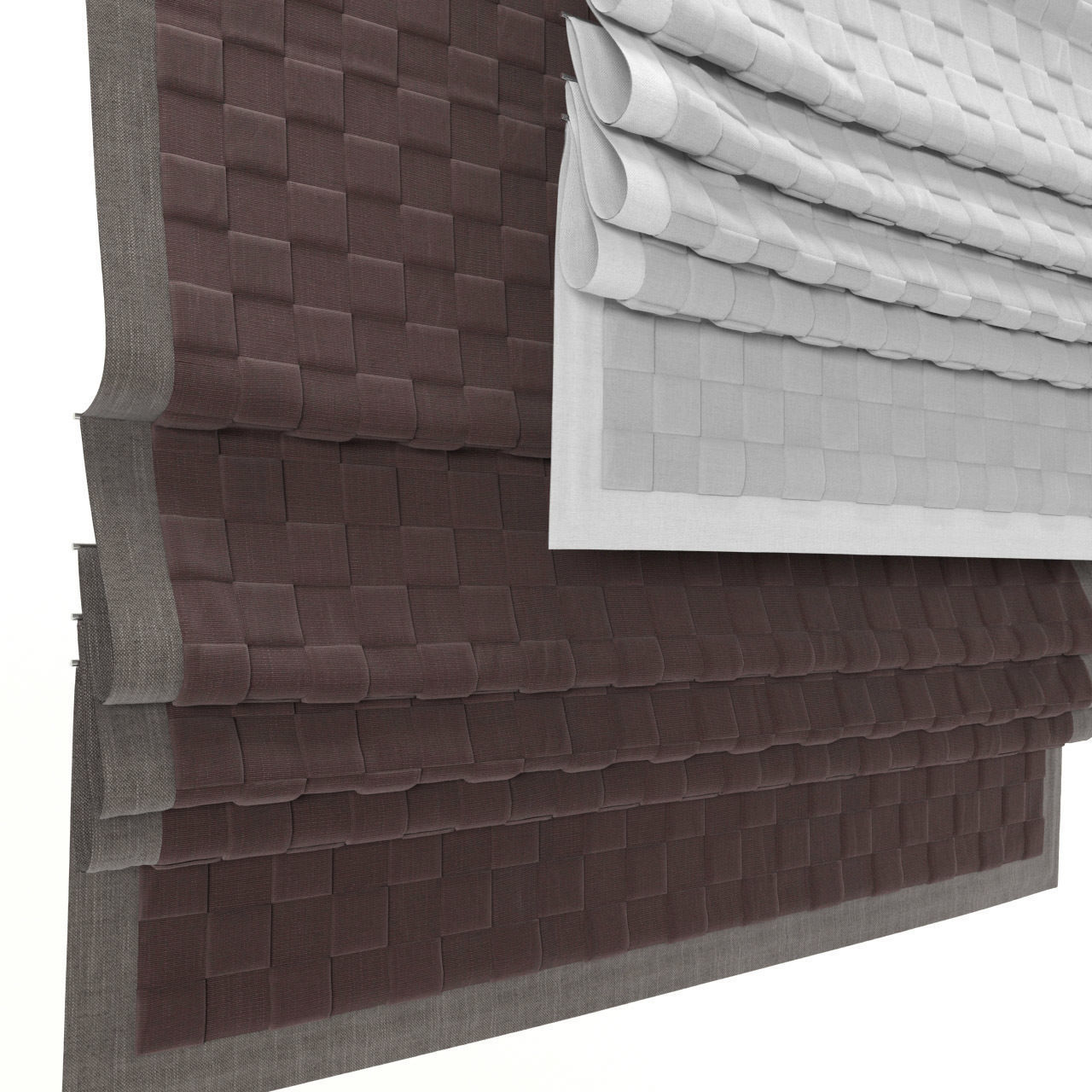 Roman shade c 3D model_1