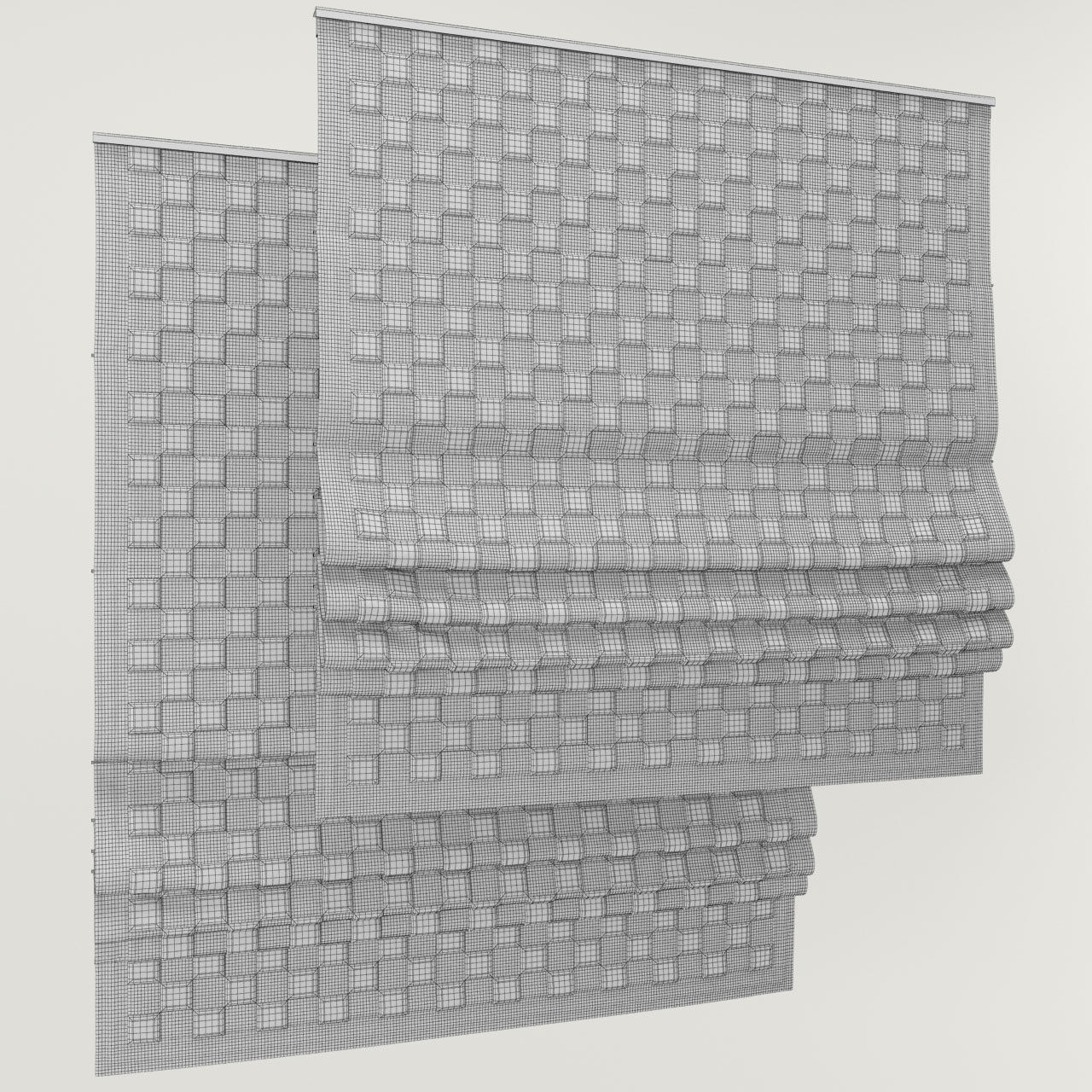 Roman shade c 3D model_3