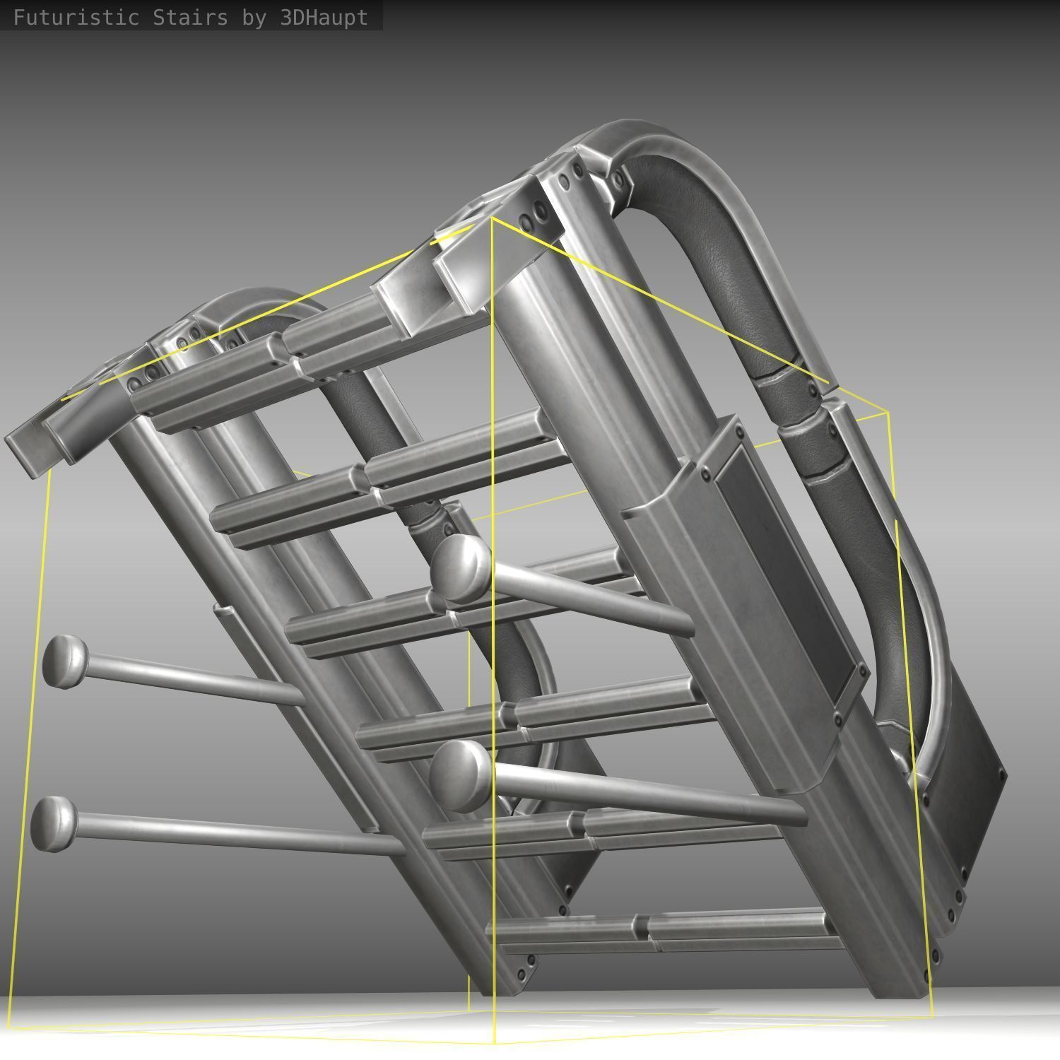 Futuristic Stairs - 1 - Basic Textures 3D model_20