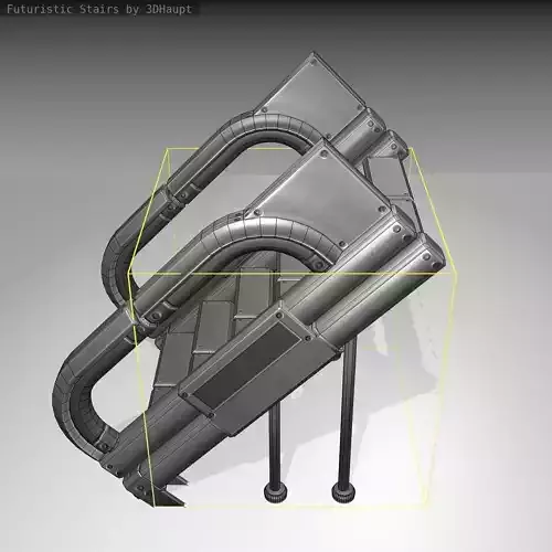 Futuristic Stairs - 4 - Basic Textures