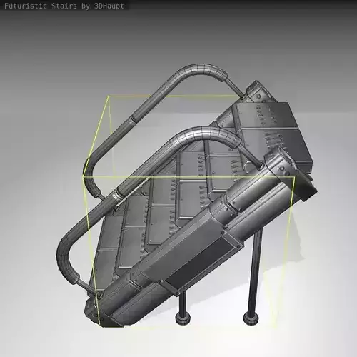 Futuristic Stairs -8 - Basic Textures