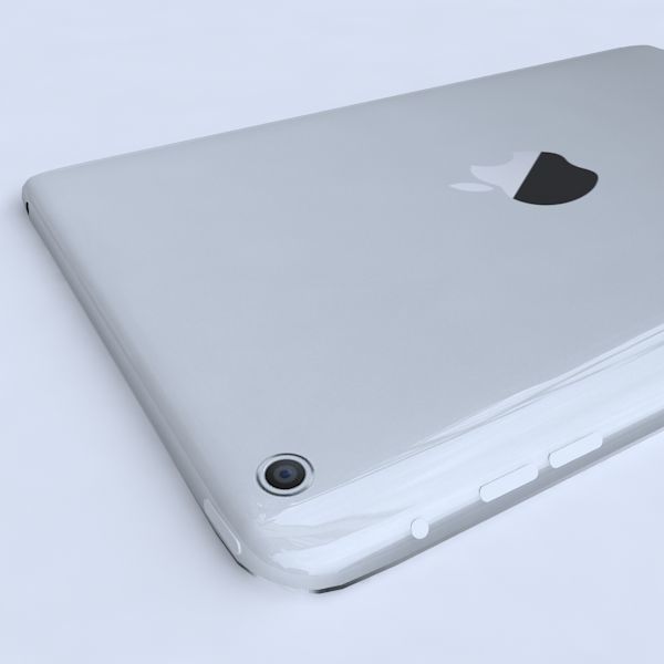 Apple ipad mini White 3D model_9