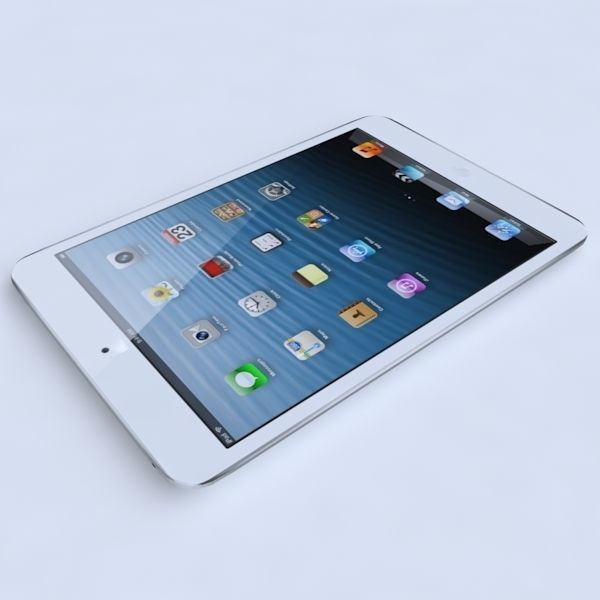 Apple ipad mini White 3D model_5