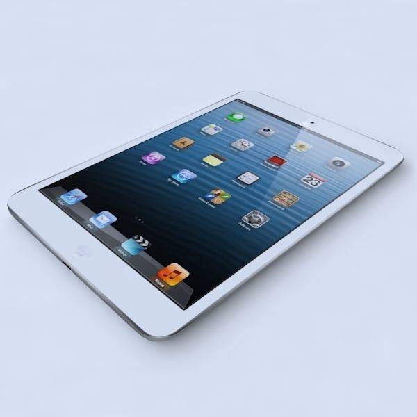 Apple ipad mini White 3D model_1