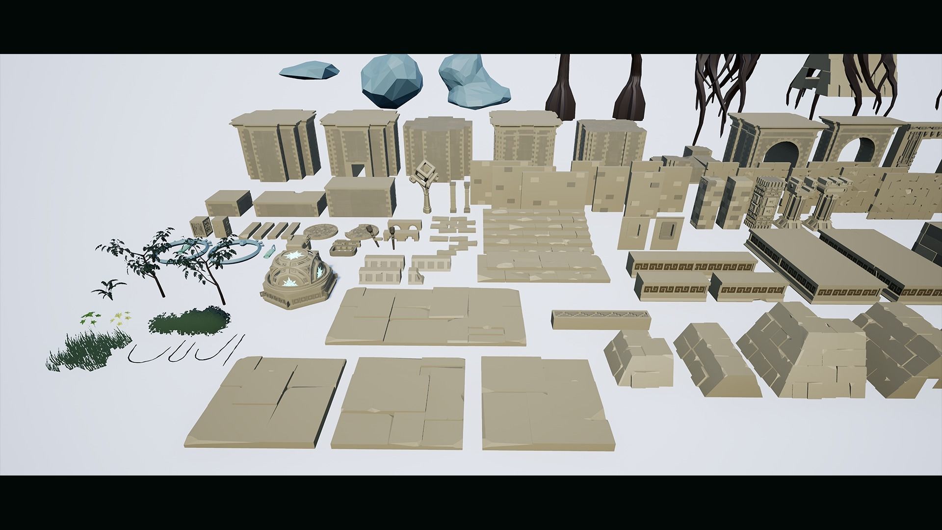 Aztec Temple - Low Poly Asset Pack Low-poly 3D model_3