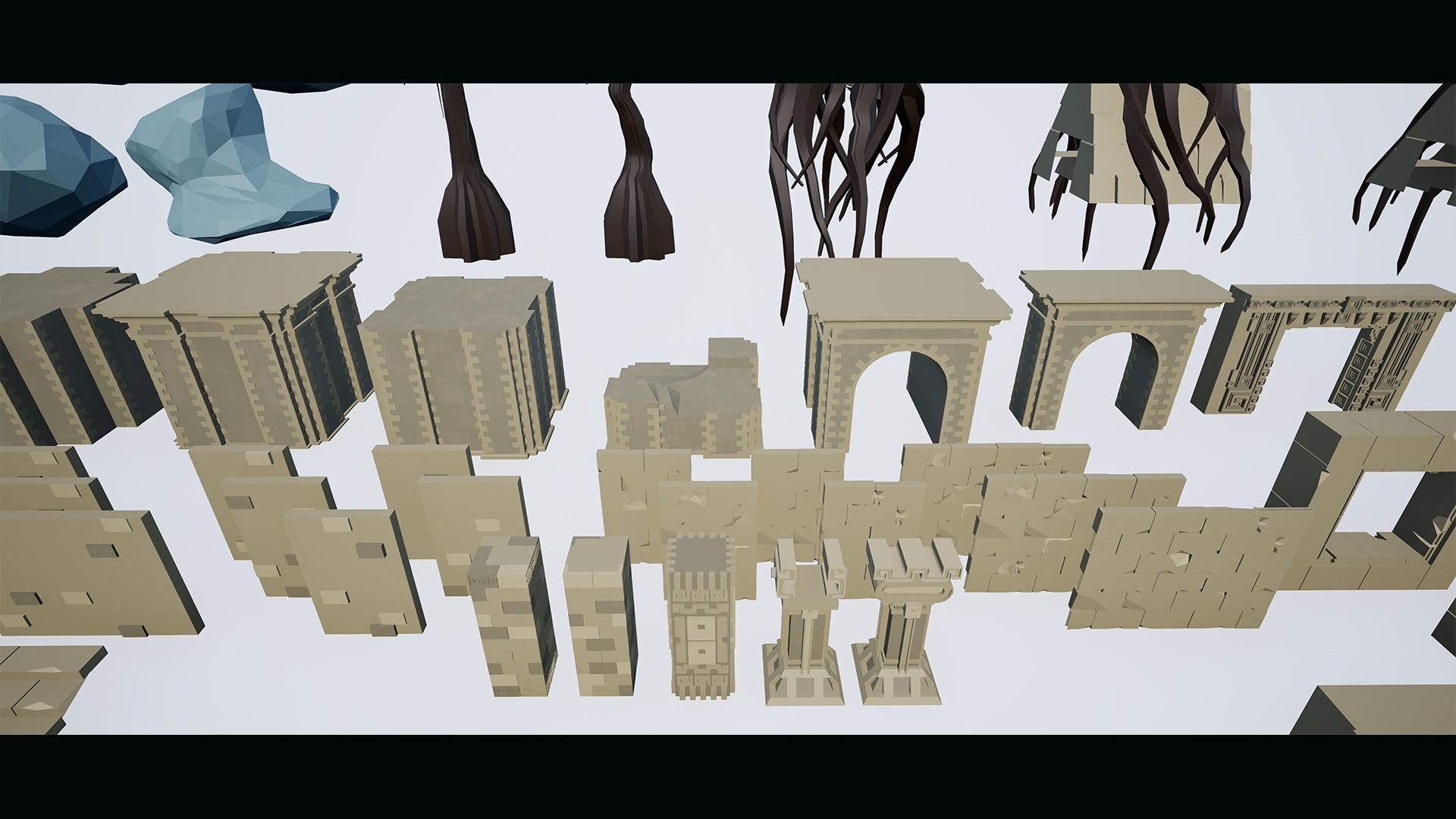 Aztec Temple - Low Poly Asset Pack Low-poly 3D model_7
