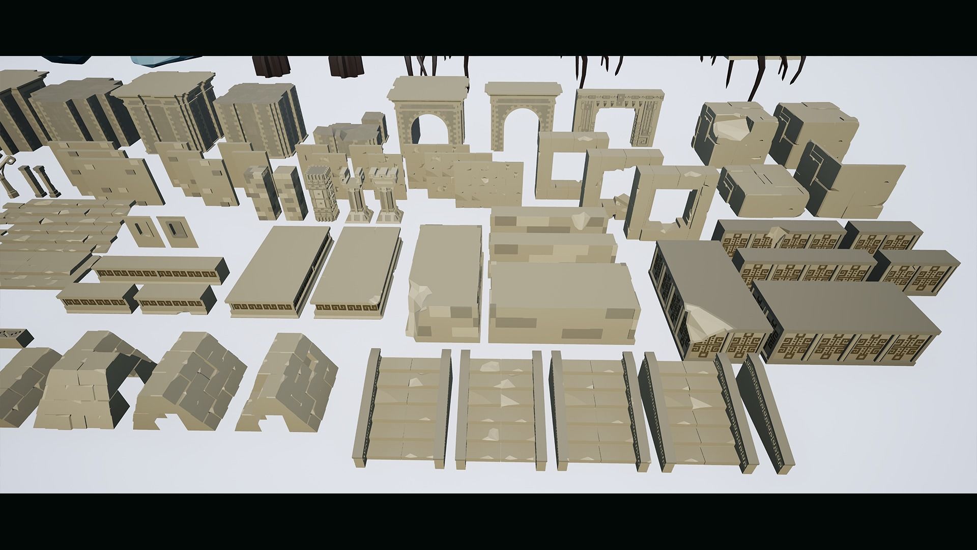 Aztec Temple - Low Poly Asset Pack Low-poly 3D model_5