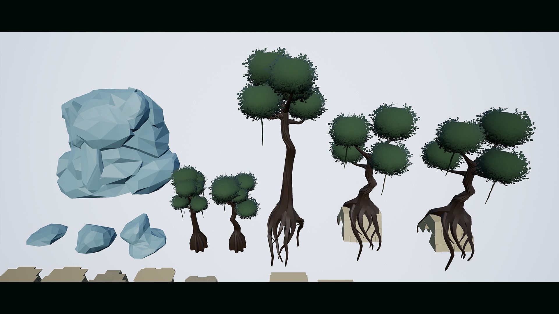 Aztec Temple - Low Poly Asset Pack Low-poly 3D model_6