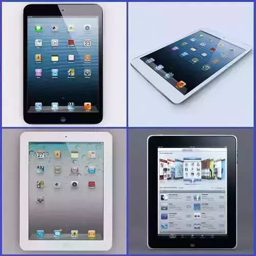 Apple ipads collection  3D model