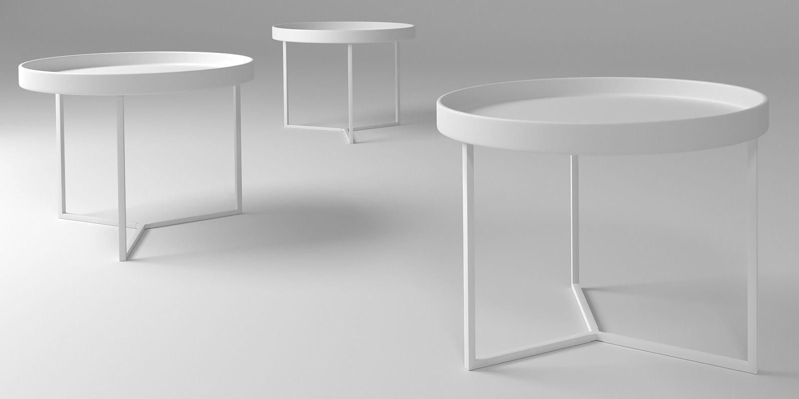 Tables collection two side 3D model_30