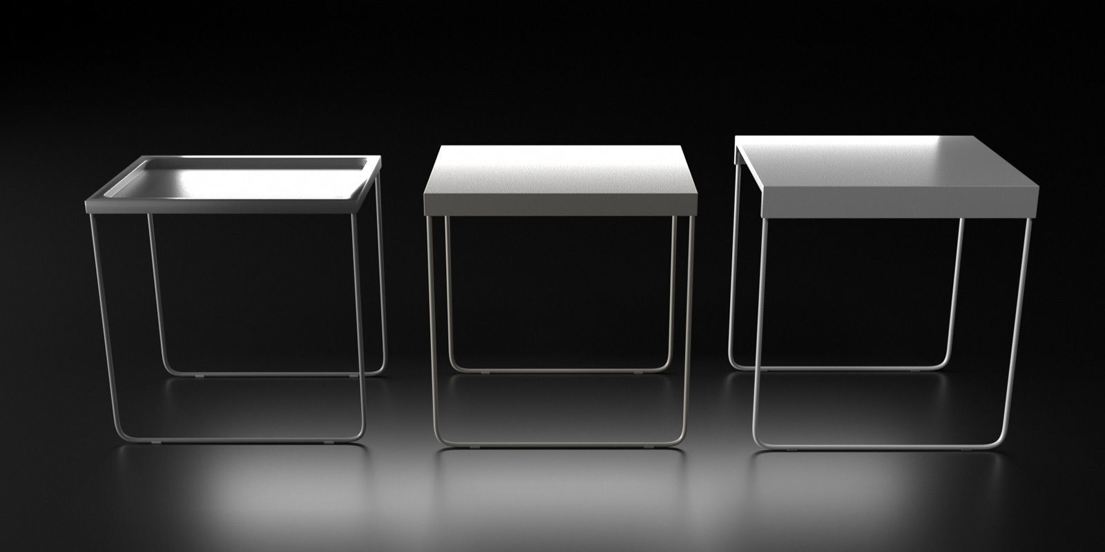 Tables collection two side 3D model_71