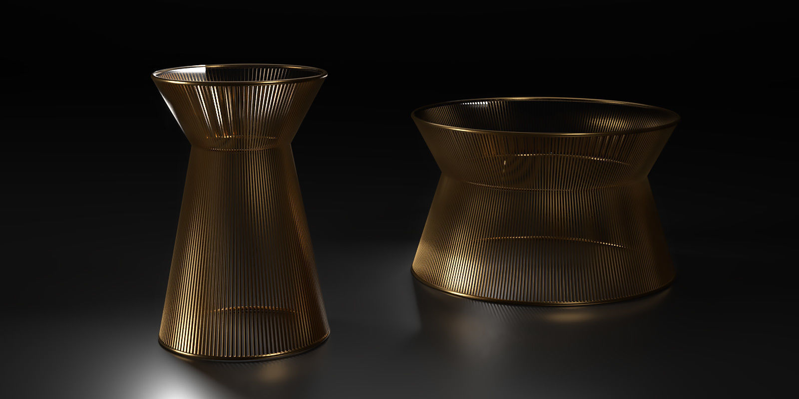 Tables collection two side 3D model_32